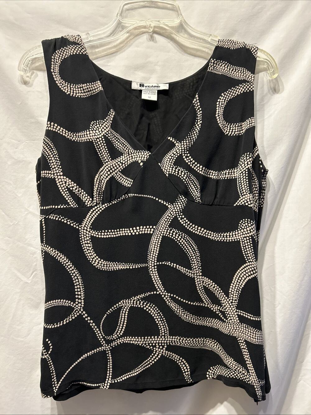 Vintage Nygard Collection Womens 12 Babydoll Tank Silk Chiffon Lined Y2K Career